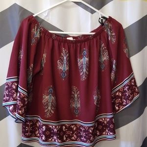 Off the shoulder blouse